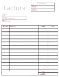 modelo factura excel factura pinterest