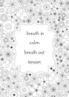 Free Printable Adult Colouring Sheet With Inspirational Quote