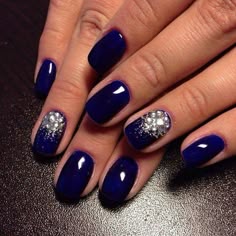 74 Best Navy Blue Nails Images In 2019 Fingernail Designs Royal Blue Nail Polish Gel Nails Bright Cobalt