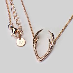 Personalized Gift Antler Necklace Couples gift Bridal gift Country Southern Valentines Day Gift Deer Antler Necklace Gold Antler