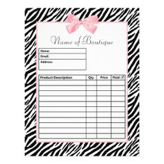 custom order forms template