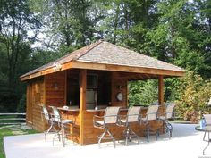 Pool House Ideas build a bar into the side of your pool house where family can eat Pool House Ideas build a bar into the side of your pool house where family can eat