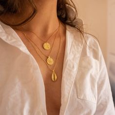 Small zodiac coin necklace gift vintage choker gold filled necklace boho gypsy nomad jewelry