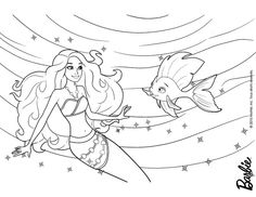 Barbie Mermaid Coloring Pages