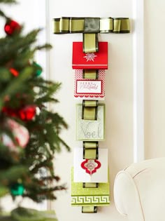 494 Best Christmas Ideas Images On Pinterest Crafts Create This Ribbon Christmas Card Hanger To Display Messages From Loved Ones Plus Get