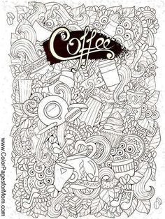 Coffee Coloring Page For Adults Mas