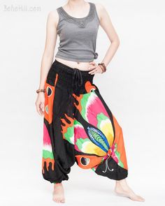 Full Funk Baggy Wide Leg African Dashiki Patch Long Elastic Waist Harem Pants Full Funk Baggy Wide Leg African Dashiki Patch Long Elastic Waist Harem Pants