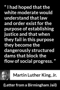 martin luther king jr quote about justice from letter from a letter from a birmingham jail quotes