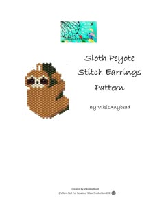 Elephant Baby Animal Pendant Pattern Daughter Mother Colorful Bead Pattern Elephant Peyote Bracelet Pattern Even Count Peyote Stitch