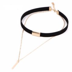 Punk For Women Necklace Lace Gothic Trendy Round Ring Pendant Velvet Choker