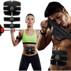 Muscle Toner Toning ABS Muscle Trainer Ultimate for Men Women Abdominal Work Out Fitness Muscle Training Muscle System Gear Equipment with Butterfly Massager 12 Pcs Replacement Gel Pad Sheet