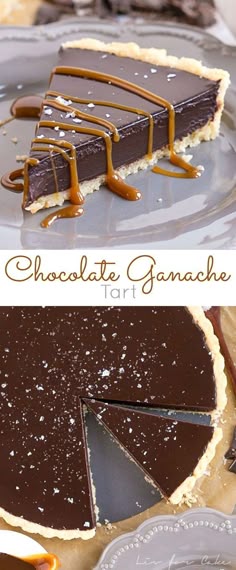 Dark Chocolate Ganache Tart #cake #chocolatecake #dessert #ganache #sweet #tart