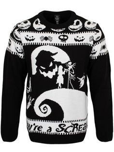 The Nightmare Before Christmas Christmas Jumper Sweater Seriously Spooky Men's The Nightmare Before Christmas Christmas Jumper Sweater Seriously Spooky Men's