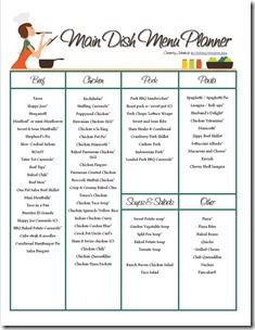 monthly meal plan for dinner free printable menu planning sample family meal plans