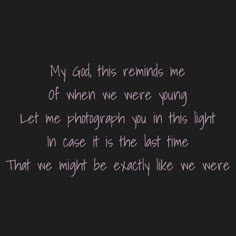 we were that song by