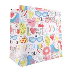 Holographic Celebration~Happy Birthday~Vintage~90/'s~Gift Wrap~Rainbow