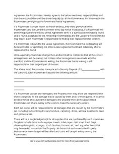 simple room rental agreement