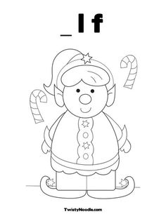 Girl Elf Coloring Page