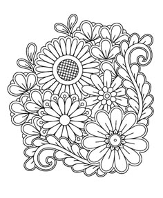 Flower Design For Zentangle Inspiration