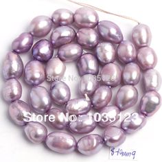 6mm Purple Shell Pearls Round Full Strand 65 Beads Matte Lilac B-57A
