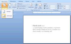 making a card in microsoft word