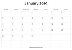 18 best blank january 2019 calendar printable free download images free calendar template 2019