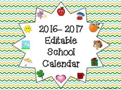 editable school calendar