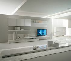 Modern Living Room With Tv On Wall modern living room tv / mueble de tv en acrilico blanco y enchape Modern Living Room With Tv On Wall modern living room tv / mueble de tv en acrilico blanco y enchape
