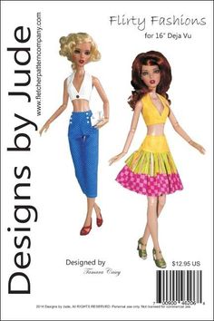Roaring Twenties Flapper Doll Clothes Sewing Pattern 16/" Deja Vu Dolls Tonner