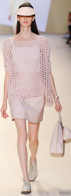 Akris Spring 2015. Double crochet, quad crochet.