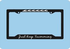 Black METAL License Plate Frame My Other Ride Is A Broom Auto Accessory