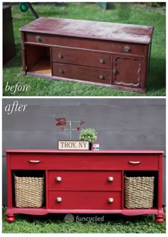452 Best Funcycled Painted Furniture Projects Images In 2019 Burn It Or Bring Back That Red Buffet