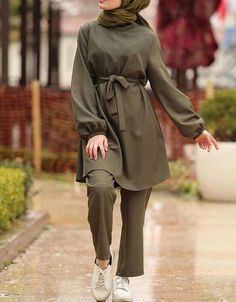 Womens Turkish Style Jilbab Long Jacket Trousers Islamic Clothing Womens Turkish Style Jilbab Long Jacket Trousers Islamic Clothing