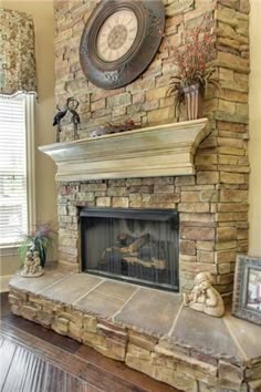 65 Best Fireplace Stone Images On Pinterest In 2018 Stack Stone Fireplace With A Distressed Mantle Stacked Fireplaces Hearth Fake