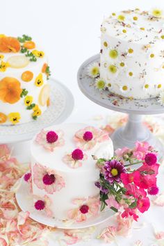 Learn how to make bright spring sponge cakes rainbowed with edible Learn how to make bright spring sponge cakes rainbowed with edible