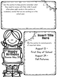 newsletter templates editable digital printable educational