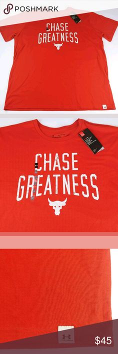 New Under Armour Men/'s x Project Rock Chase Greatness Shirt 1326383-839 XL NWT