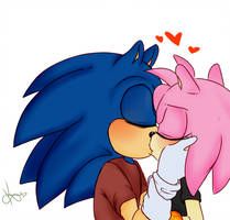 Kiss By Okierose Cartoon Profile Pics Sonic And Amy Sonic