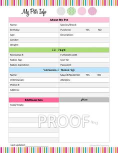 free printable pet sitter info sheet from haveashley com pet sitter instructions template
