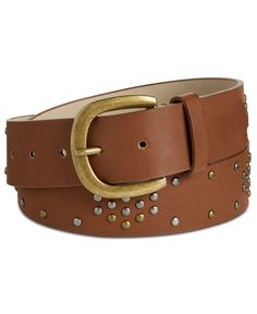 WIDE ELEGANT WOMEN BROWN BELT WITH SILVER STONES DESIGN AND THIN BUCKLE S M L
