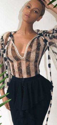 351 Best B Images On Pinterest In 2018 Beyonce Knowles Carter Who Made Beyonce Knowles Black And White Stripe Lace Top Style