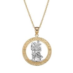 21mm x 13mm Million Charms 14K Two-Tone Gold Small//Mini Religious Side Diamond-Cut Crucifix with 18 Rolo Chain