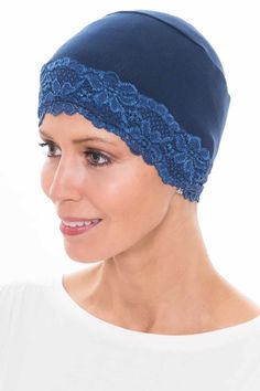 HEADWEAR FOR HAIR LOSS QUICK /& EASY PULL-ON BEANIE IN COTTON-VISCOSE JERSEY