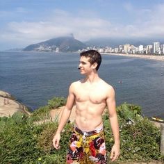 brazilian gay swimsuit shemale takes a mouth full of cum