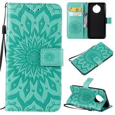 Lomogo Flower Embossing Galaxy S6 Edge Leather Wallet Case with Kickstand Credit Card Holder Magnetic Closure Shockproof Flip Case Cover for Samsung Galaxy S6 Edge Gold