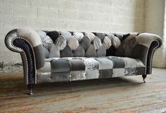 37 Best Patchwork Chesterfield Sofa Chairs Images On Pinterest Modern British And Handmade Patchwork Chesterfield Sofa Totally Unique Fabric 3 Seater Shown In