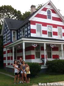 They Were Told Could Not Hang A Flag So Painted The Flog They Were Told Could Not Hang A Flag So Painted The Flog On Their House Gotta Love It Cambridge Mar Bless Usa 4th Of July