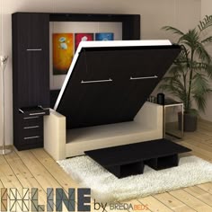 13 Best Murphy Bed Couch Images On Pinterest Sleeper Alcove Inline Murphy Bed With Hutch And Sofa