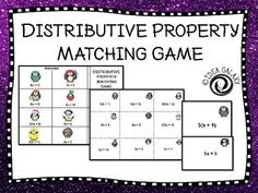distributive property activity and game