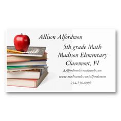 teacher business card template
